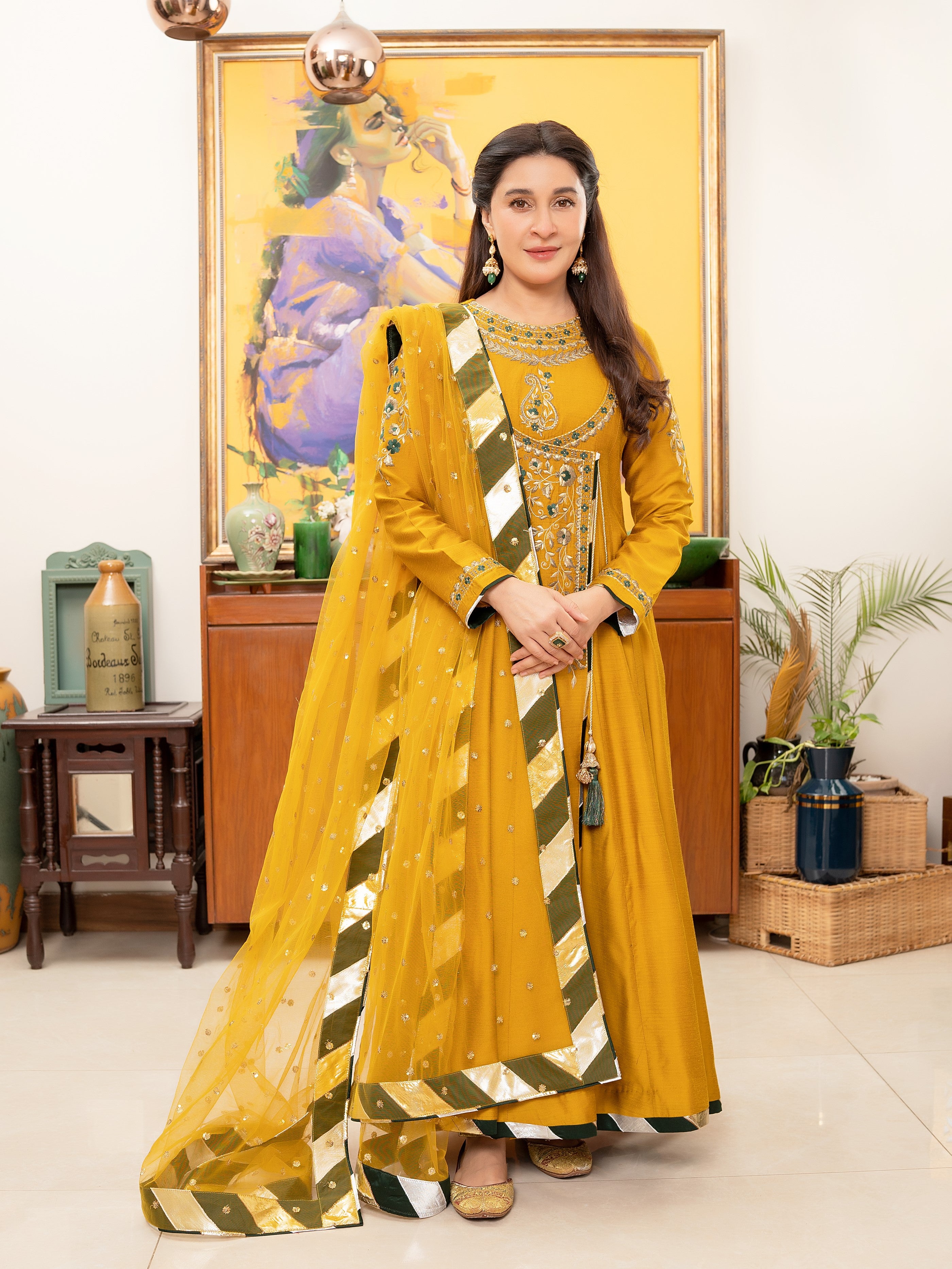 shaista lodhi dress design Sheen By Shaista Lodhi - Luxury Silk Embroidered 3 Piece Unstitched