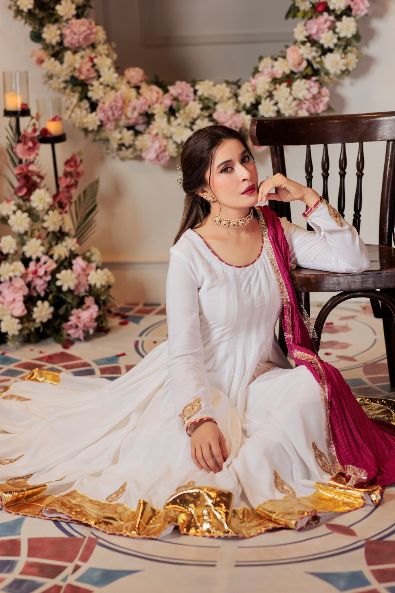 Anarkali Ivory (3 Piece)